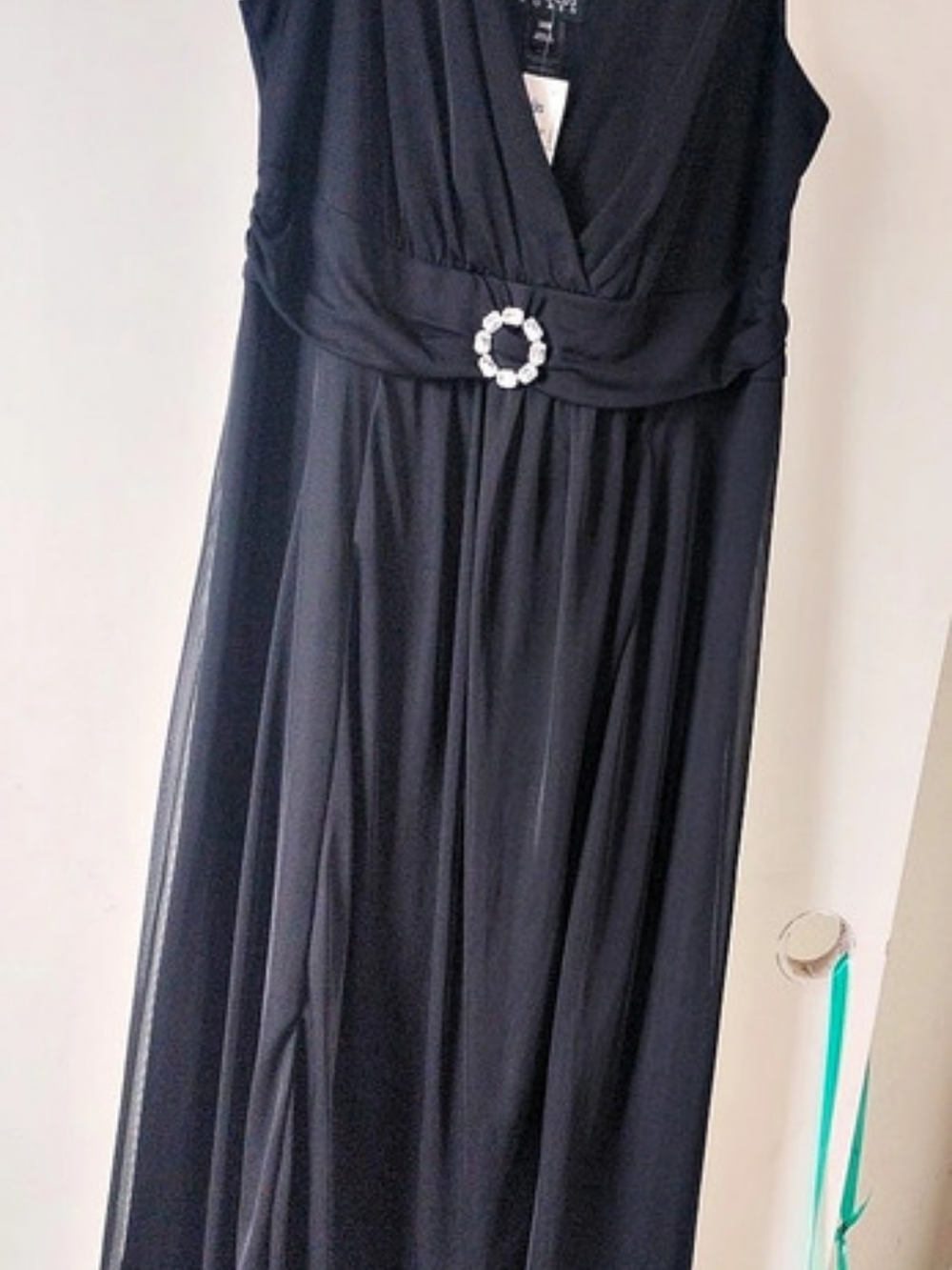 En Focus Studio Black Maxi Dress Size 14W